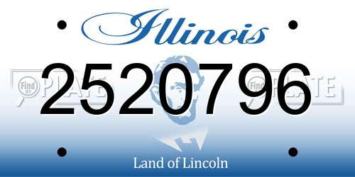 2520796 Illinois License Plate