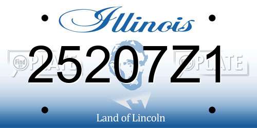 25207Z1 Illinois License Plate