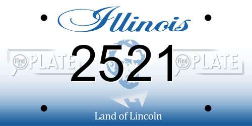 2521 Illinois License Plate