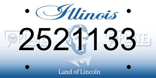 2521133 Illinois License Plate