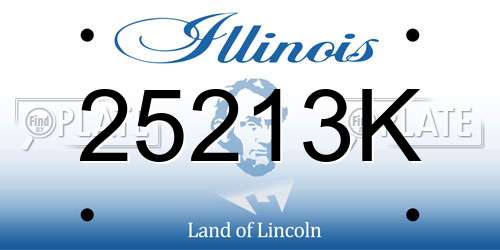 25213K Illinois License Plate