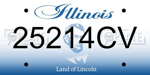 25214CV Illinois License Plate