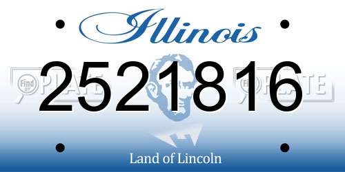 2521816 Illinois License Plate