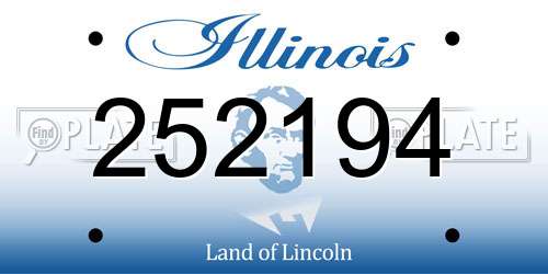 252194 Illinois License Plate