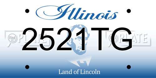 2521TG Illinois License Plate