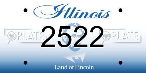 2522 Illinois License Plate