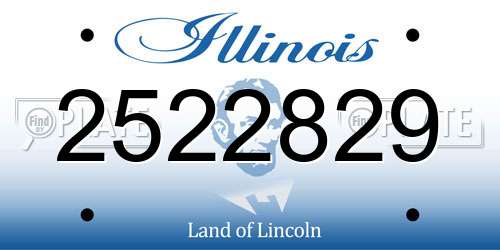 2522829 Illinois License Plate