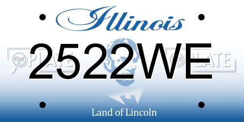 2522WE Illinois License Plate