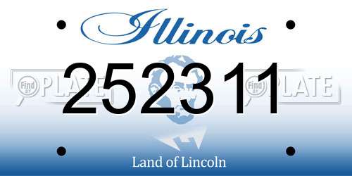 252311 Illinois License Plate