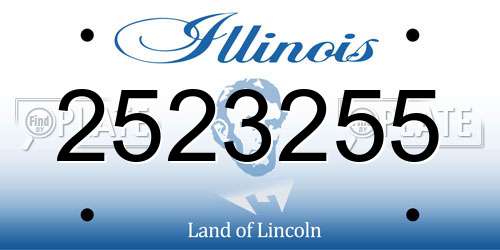 2523255 Illinois License Plate