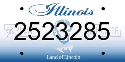2523285 Illinois License Plate