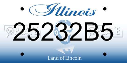 25232B5 Illinois License Plate