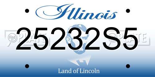 25232S5 Illinois License Plate