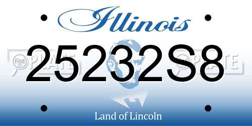 25232S8 Illinois License Plate
