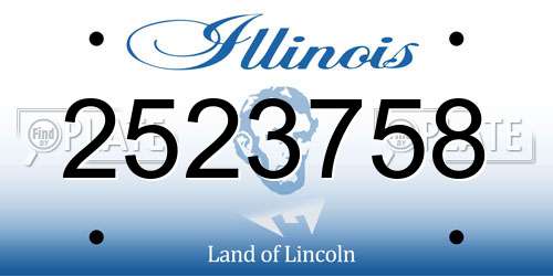 2523758 Illinois License Plate
