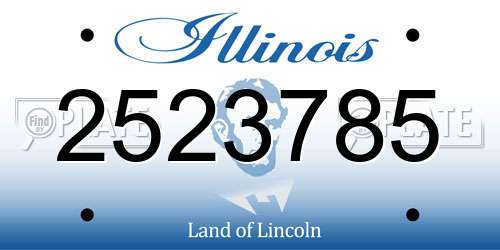 2523785 Illinois License Plate