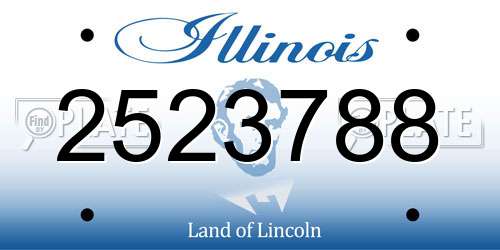 2523788 Illinois License Plate