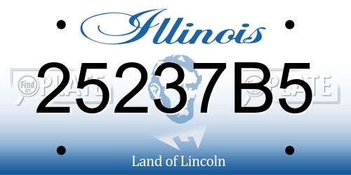25237B5 Illinois License Plate