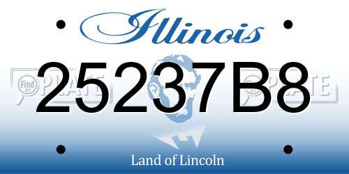 25237B8 Illinois License Plate