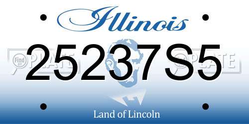 25237S5 Illinois License Plate