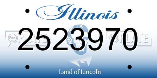 2523970 Illinois License Plate