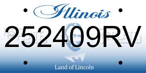 252409RV Illinois License Plate