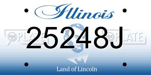 25248J Illinois License Plate