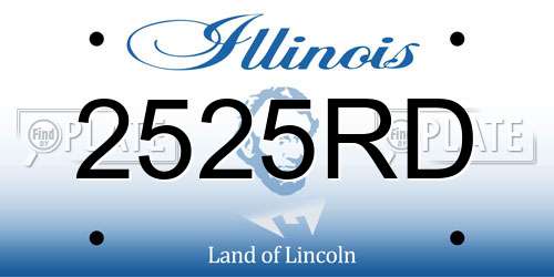 2525RD Illinois License Plate