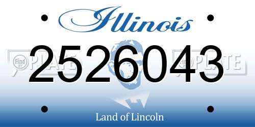 2526043 Illinois License Plate