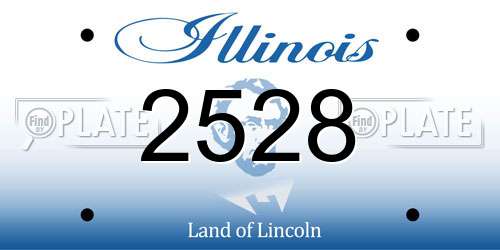 2528 Illinois License Plate