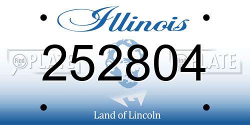 252804 Illinois License Plate