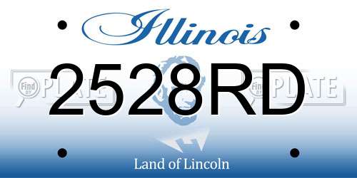 2528RD Illinois License Plate
