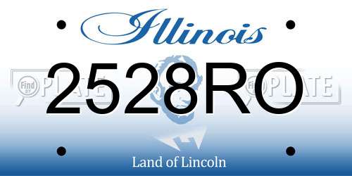 2528RO Illinois License Plate