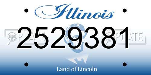 2529381 Illinois License Plate