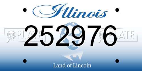 252976 Illinois License Plate