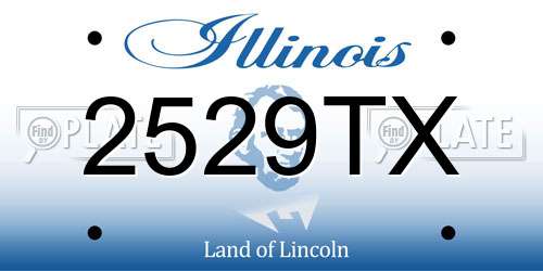 2529TX Illinois License Plate