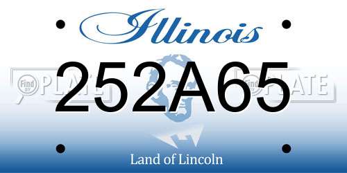 252A65 Illinois License Plate