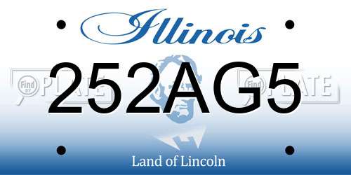 252AG5 Illinois License Plate