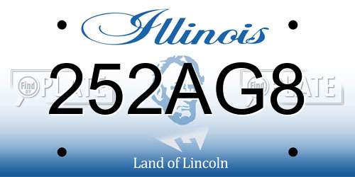 252AG8 Illinois License Plate