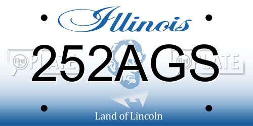 252AGS Illinois License Plate