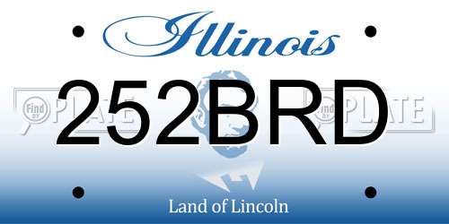 252BRD Illinois License Plate