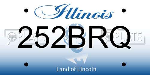 252BRQ Illinois License Plate