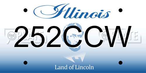 252CCW Illinois License Plate