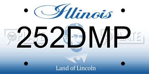 252DMP Illinois License Plate