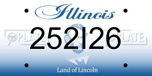 252I26 Illinois License Plate