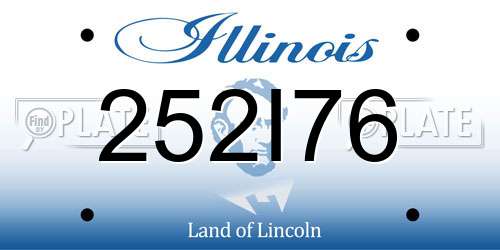 252I76 Illinois License Plate