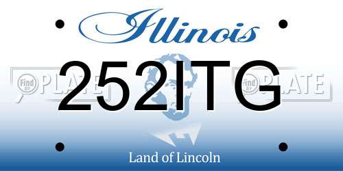 252ITG Illinois License Plate
