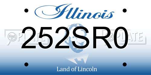252SR0 Illinois License Plate