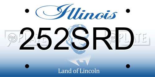 252SRD Illinois License Plate