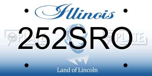252SRO Illinois License Plate
